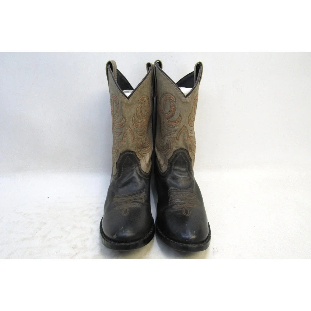 Smoky Mountain Youth Size 3 M Two Tone Brown Western Cowboy Boots